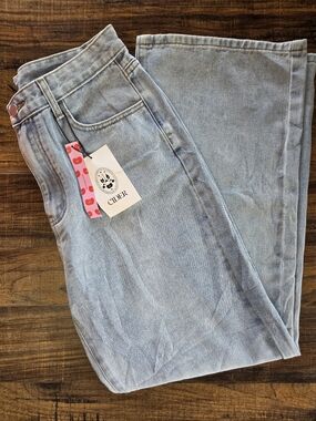 Cider Light Wash Wide Leg Jeans
